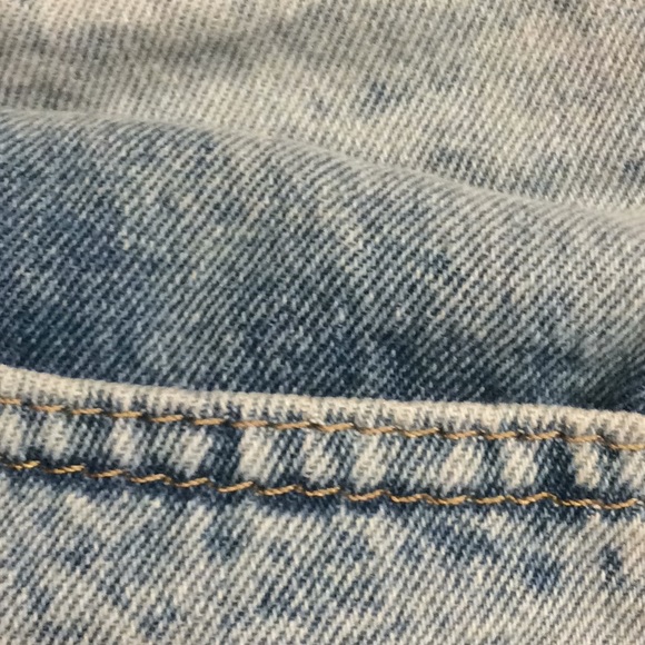 Zara distress embellished back pockets Jean shorts - Picture 7 of 8